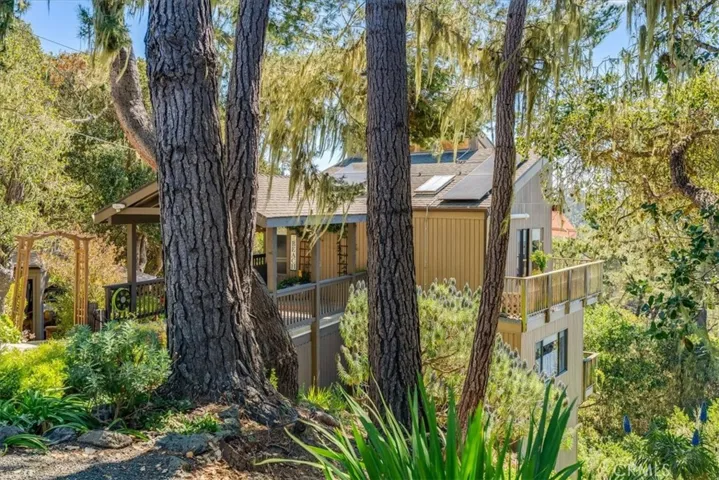 Side view of house from street.