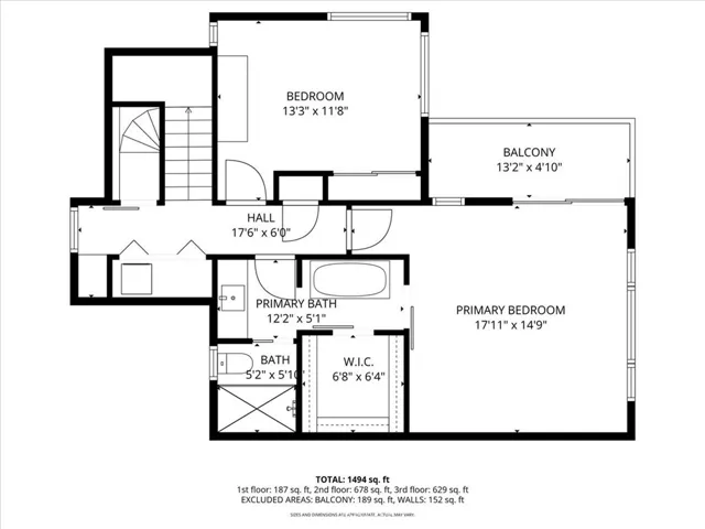 Floorplan of middle floor.