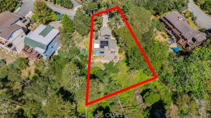 Rough parcel map of square footage of property (8374 square feet)