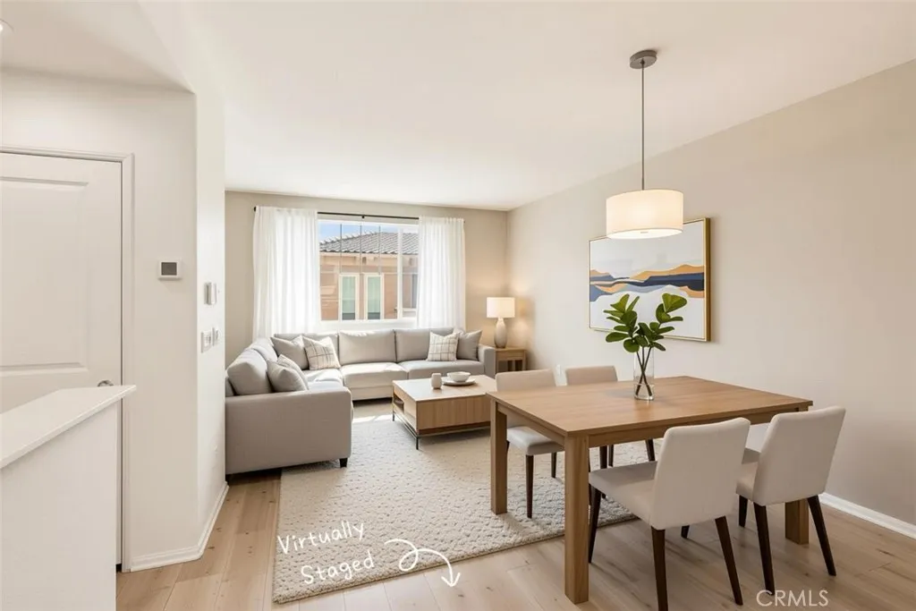 Virtually staged living room