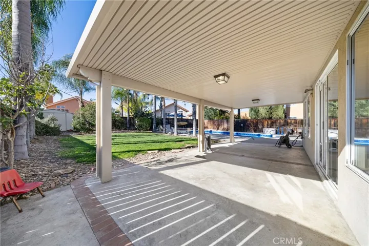 Covered Alumawood Patio Perfect For Outdoor Dining And Gatherings