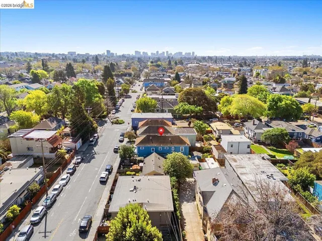 Bird's eye view of skyline