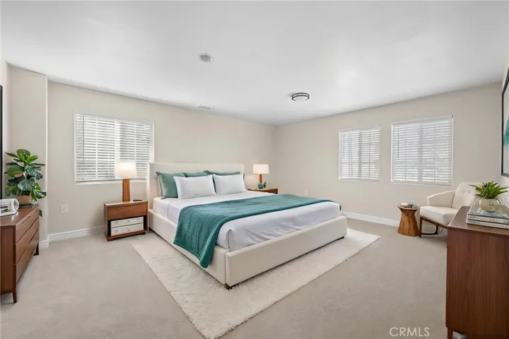 Virtual staging main bedroom.