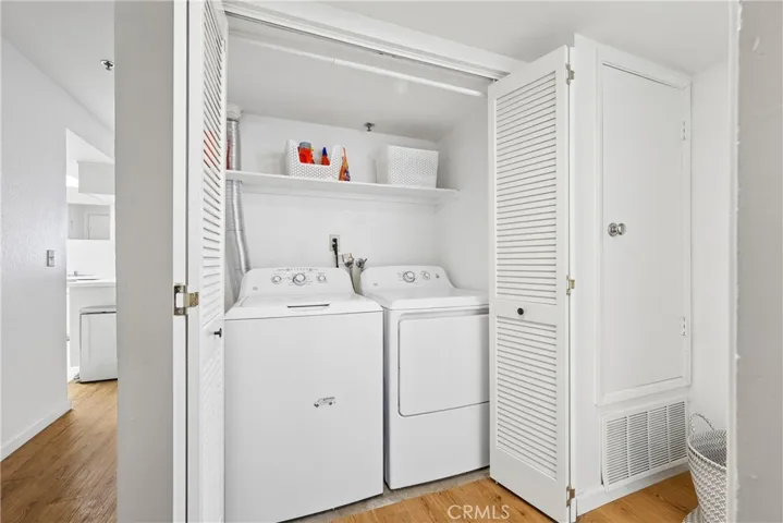 Convenient in unit laundry closet