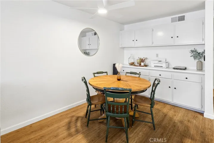 Dining area with built-ins