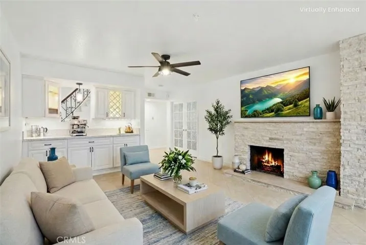 Virtually Enhanced to give an idea of what the rooms would look like with neutral colors and design.