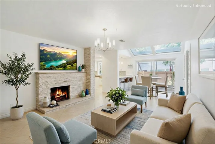 Virtually Enhanced to give an idea of what the rooms would look like with neutral colors and design.