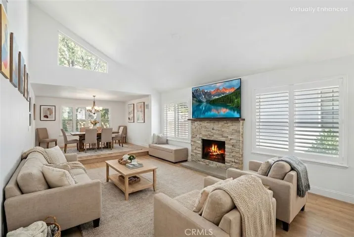 Virtually Enhanced to give an idea of what the rooms would look like with neutral colors and design.