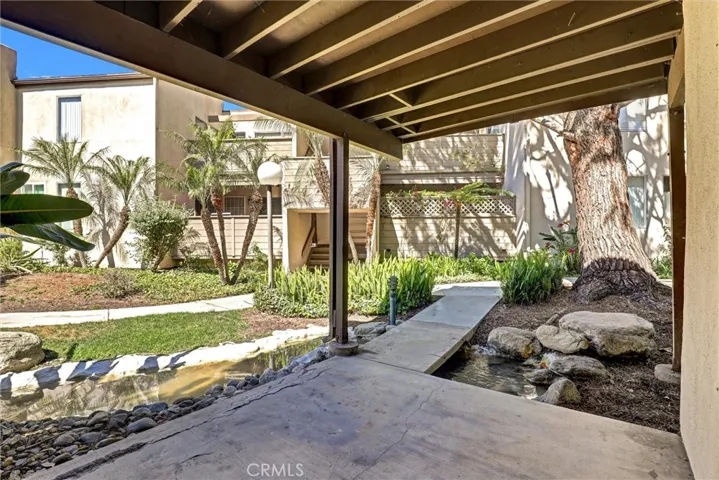 Covered patio entrance