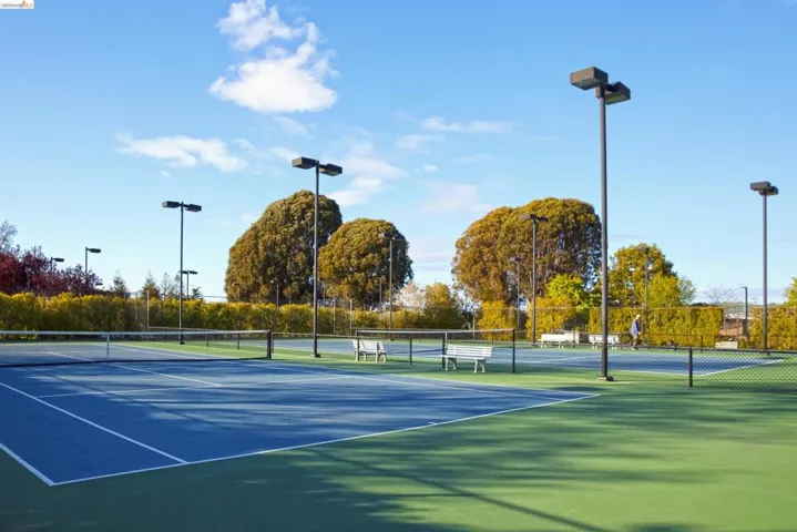 View of tennis court