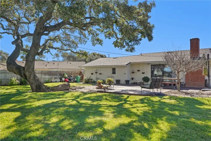 Wonderful Back Yard With Majestic Oak Tree