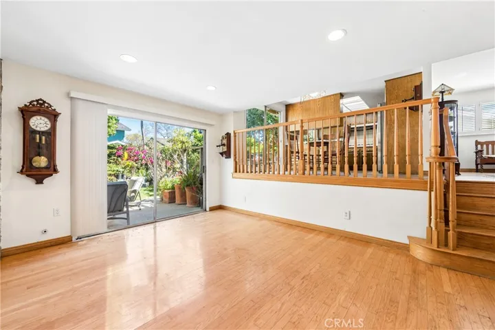 Den with view of 8' slider to Backyard Oasis