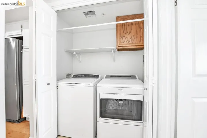 Laundry area with washing machine and dryer