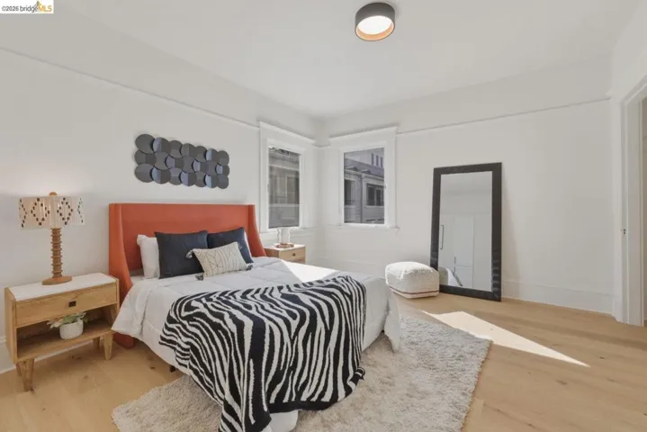 Bedroom featuring light wood finished floors