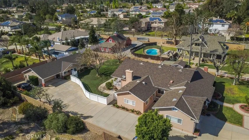 Aerial View of the Property showing Main House and ADU