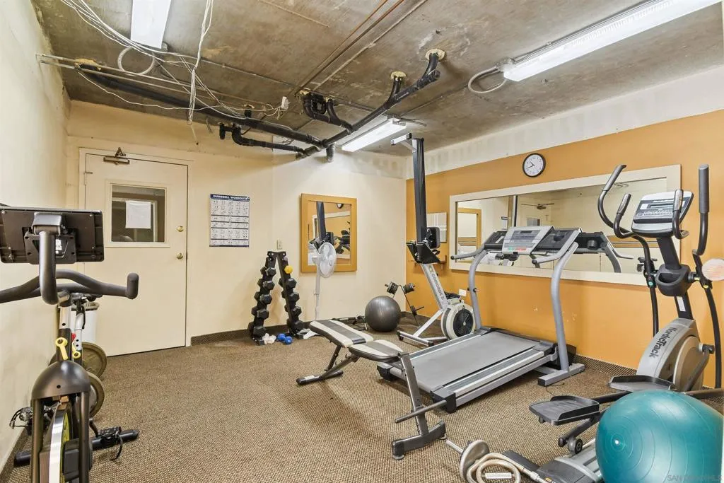 Modest exercise room