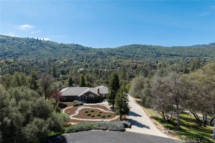 Aerial view with mountain views