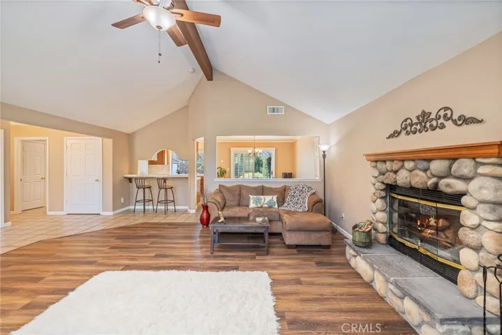 living room virtually staged