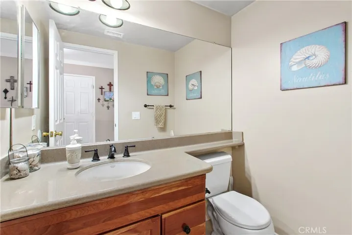 The hall half bath.