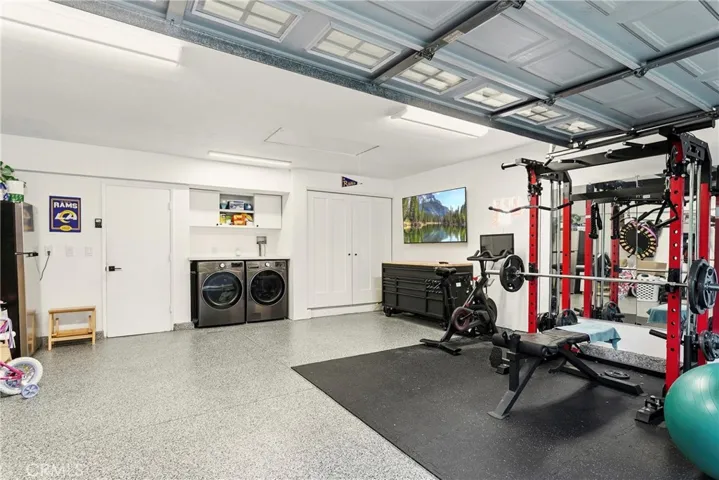 Garage, Drywalled, Pull-Down Ladder with Abundant Storage Above