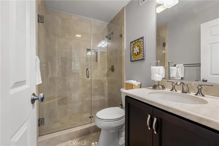 Main floor bathroom with shower, beautifully upgraded