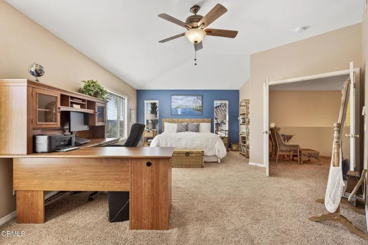 Primary Suite has double doors to loft