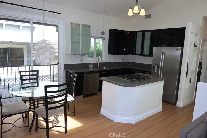 kitchen and dining area.
