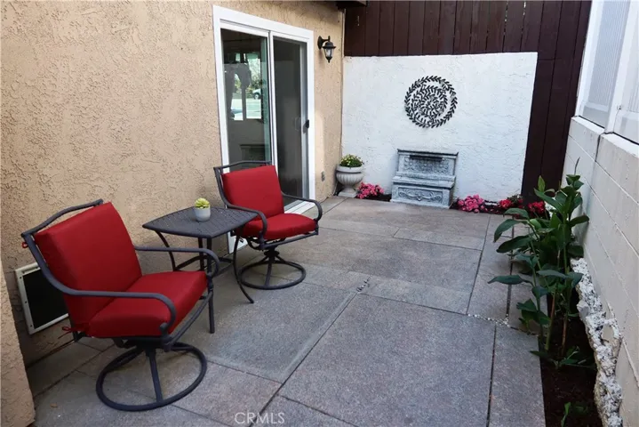 Patio off of downstairs bedroom