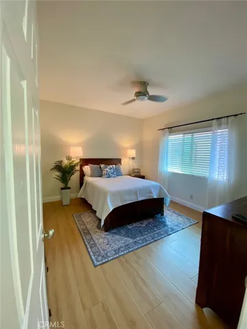 Primary bedroom with walk in closet.