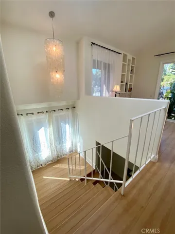 View of stairs looking down.