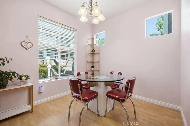 Dining area adjacent to the kitchen.