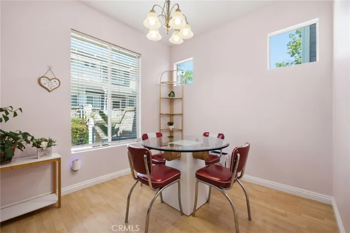 Dining area adjacent to the kitchen.