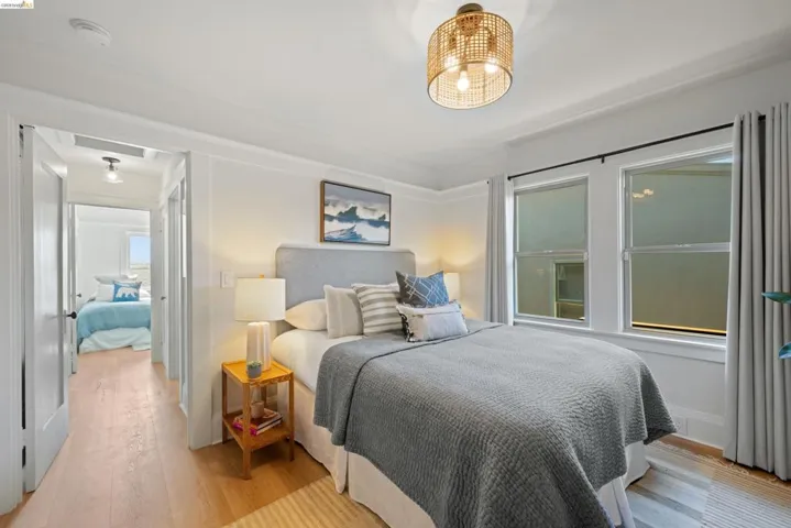 Bedroom featuring light wood-style floors