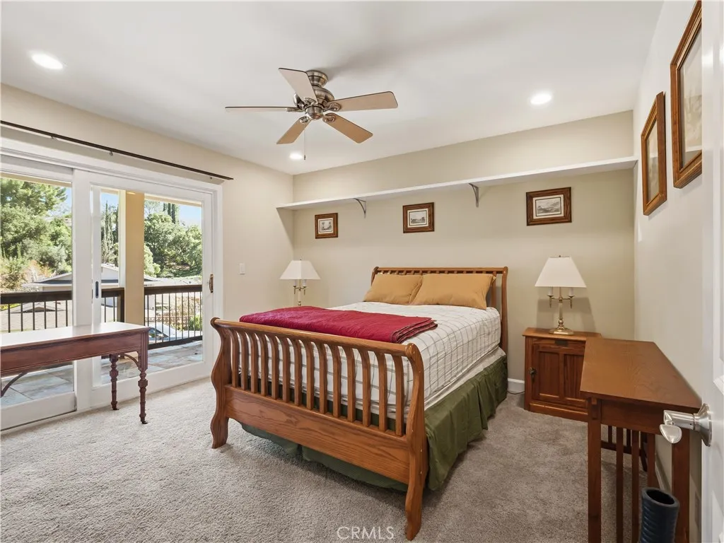 upstairs bed + balcony