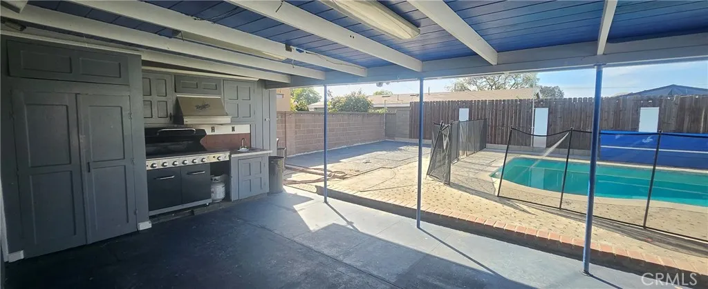 Covered BBQ outdoors