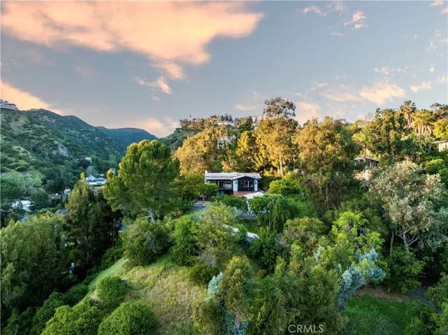 The Lot looking west at sunset.