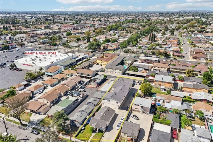 Grocery and other stores within walking distance