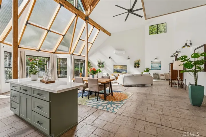 Fantastic atrium windows flood light into the space