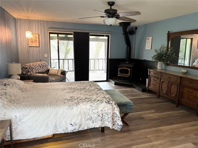 Main Bedroom with wood stove.