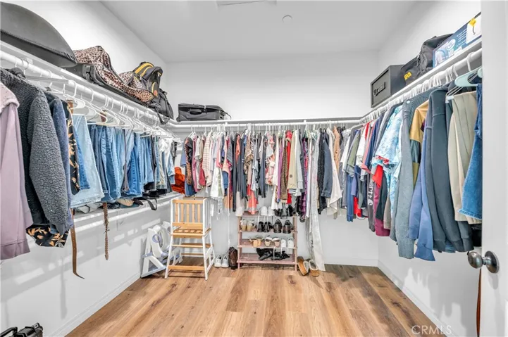 oversized walk in closet for primary bedroom