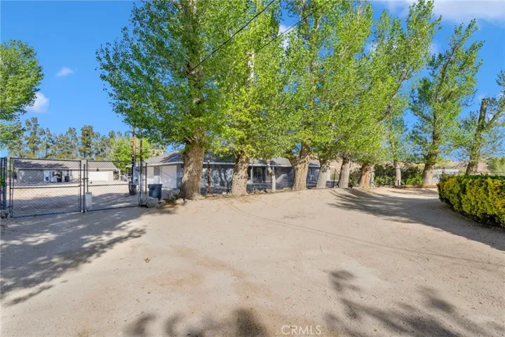 Beautiful 2+ acre compound showcasing the newer construction 5-bedroom main home, detached studio, mature trees, green lawn, and spacious circular driveway.