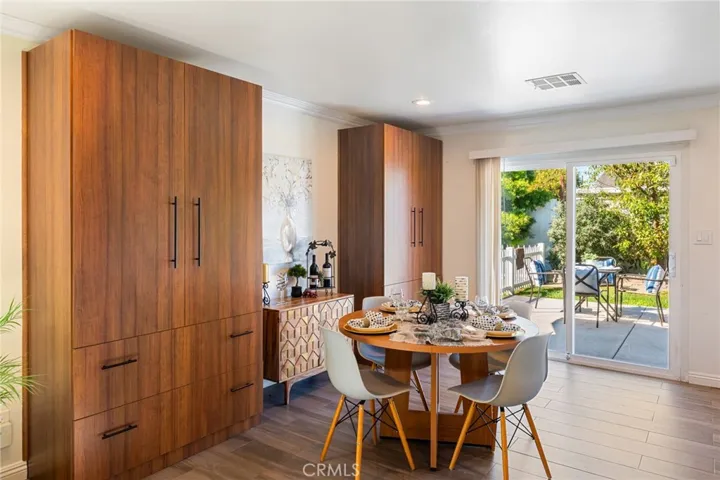 Dining Room has Custom Built-In Cabinetry