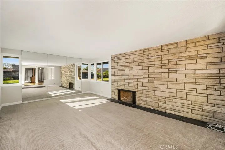 Living room fireplace