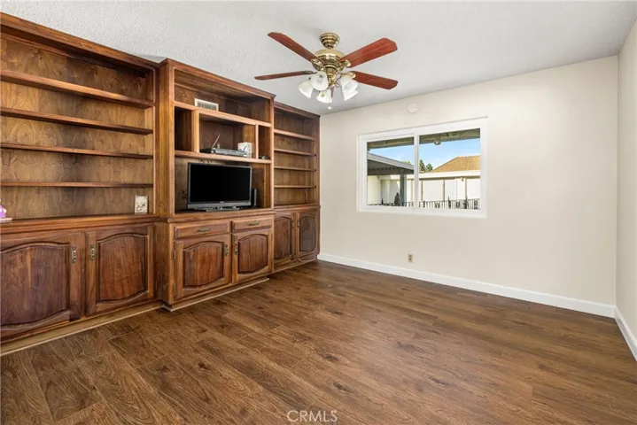 bedroom with built ins