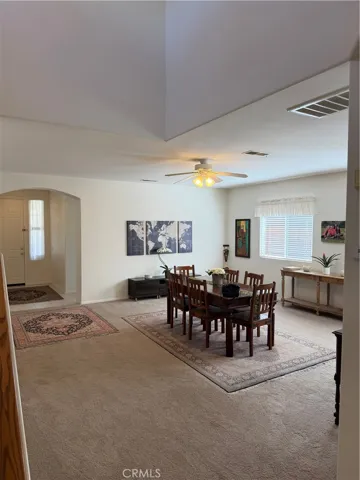 View from family room toward front door