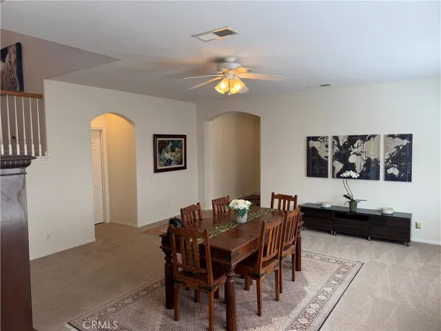Living room looking from butler’s pantry