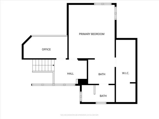 Upper level floorplan