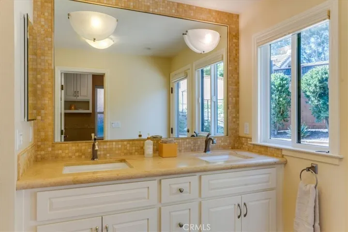 Hall bathroom sink area.