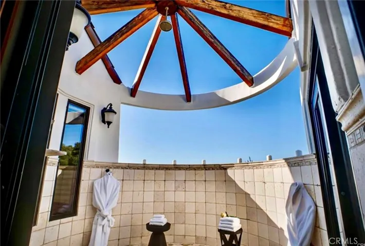 Incredible Outside Shower, yes outside shower located off Primary suite with beautiful Mountain Views
