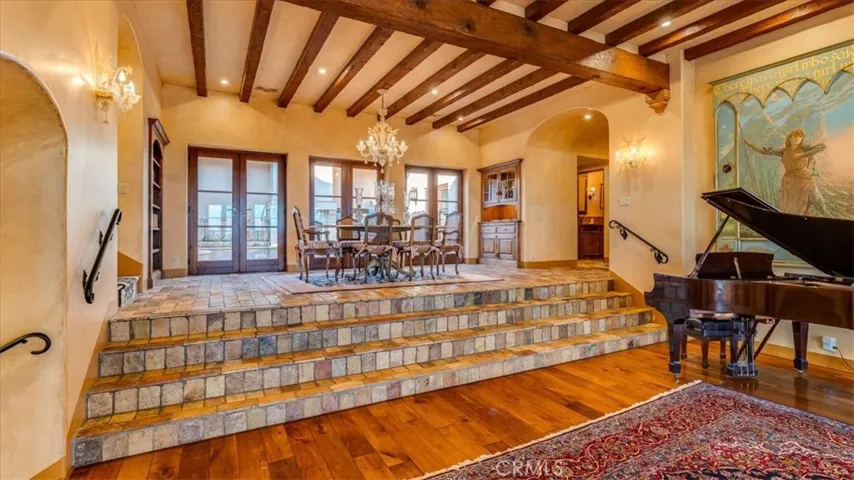 Dining Room floors are reclaimed Terra Cotta tiles from Italian homes.